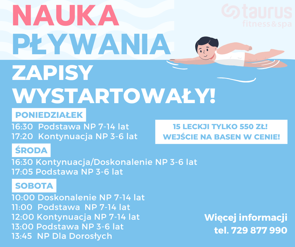 Ruszyły zapisy na naukę pływania!